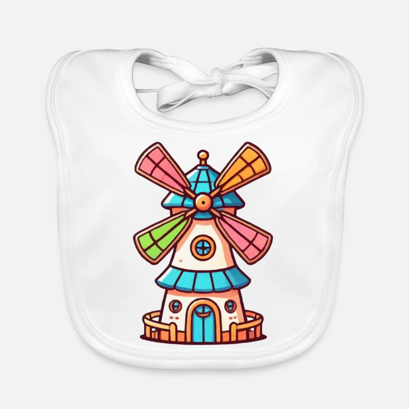 Moulin à vent Bavoir bio Bébé
