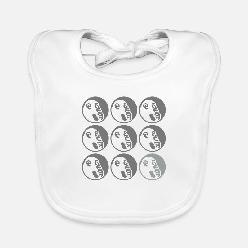 Denkeraffe Pattern Baby Bio-Lätzchen