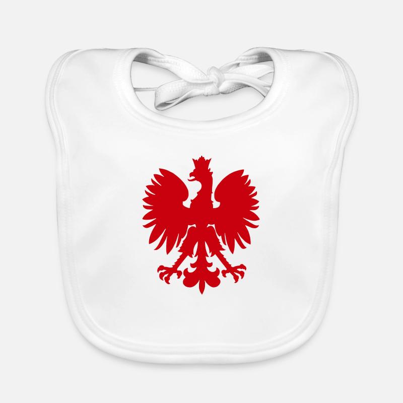 Simple Polish eagle-Red Organic Baby Bibs