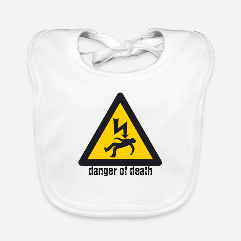 danger de mort Bavoir bio Bébé