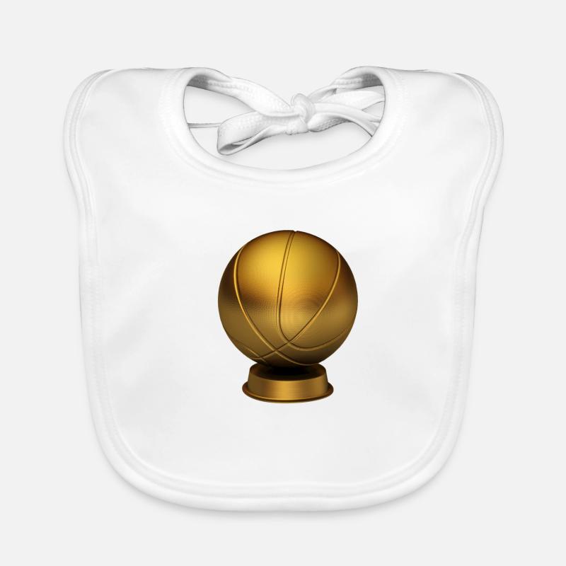 Basketball Trophy - Bavoir bio Bébé - blanc