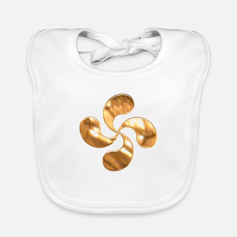 croix basque Bavoir bio Bébé