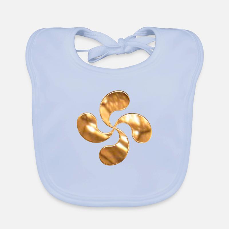 croix basque Bavoir bio Bébé