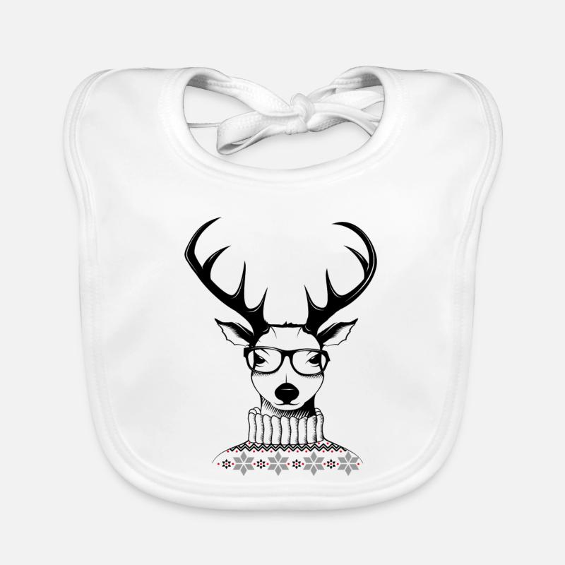 Hipster Hirsch Baby Bio-Lätzchen