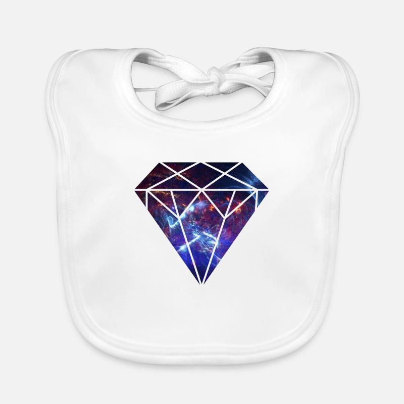 Space Diamond Nebula Organic Baby Bibs