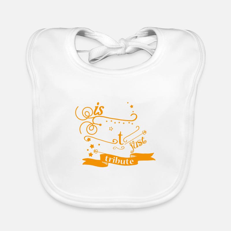 tribute white Organic Baby Bibs