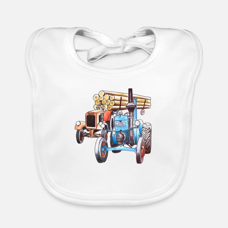 Alte Schlepper Baby Bio-Lätzchen