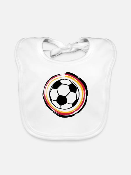 Fussball (Deutschland) - Baby Bio-Lätzchen - Weiß - Vorne