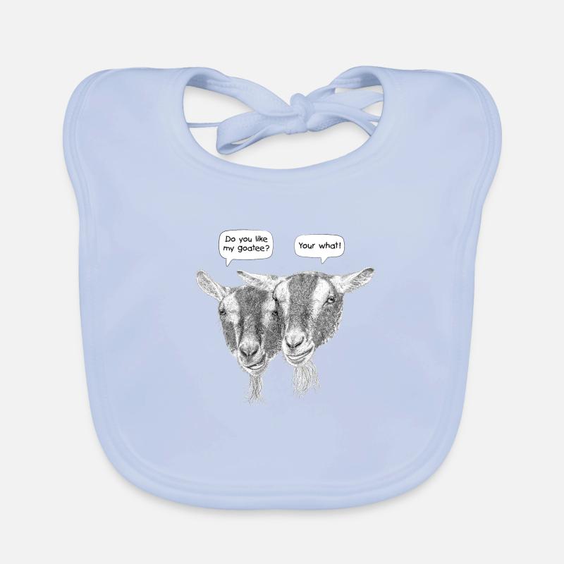 Funny Goatee Beard Organic Baby Bibs