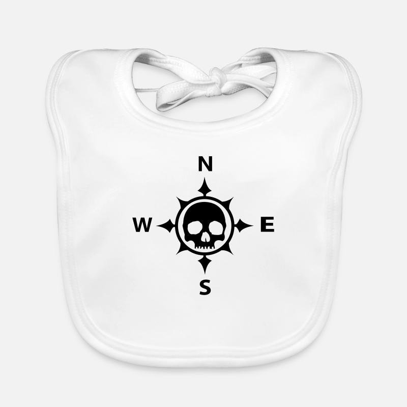 Skull Kompass Schädel Baby Bio-Lätzchen