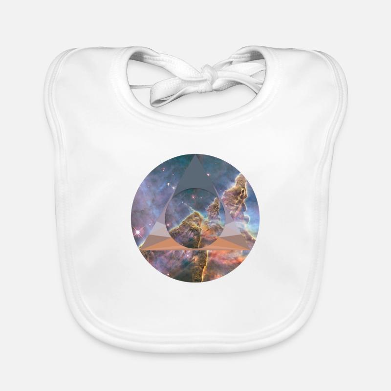 Space Polygon Organic Baby Bibs