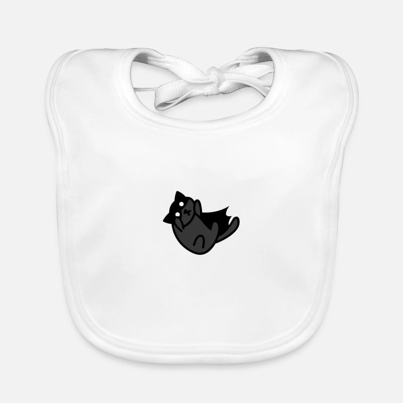 Batcat drôle de chat - Bavoir bio Bébé - blanc