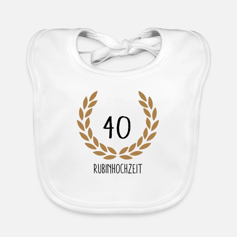 Hochzeitstag 40 Baby Bio-Lätzchen