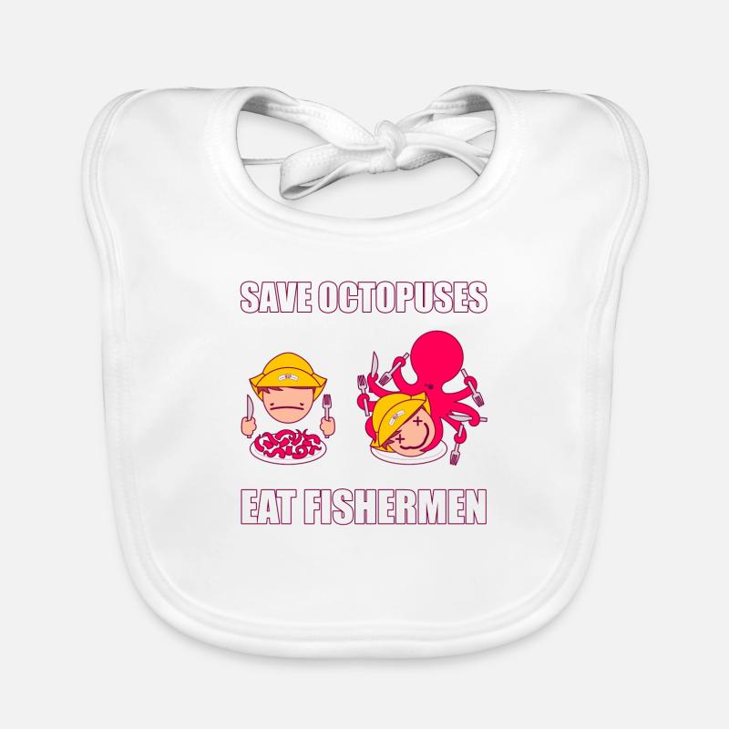 SAVE OCTOPUSES Bavoir bio Bébé