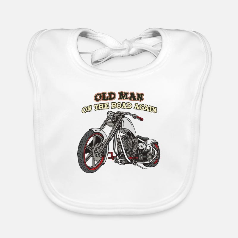 Old Man - Baby Bio-Lätzchen - Weiß