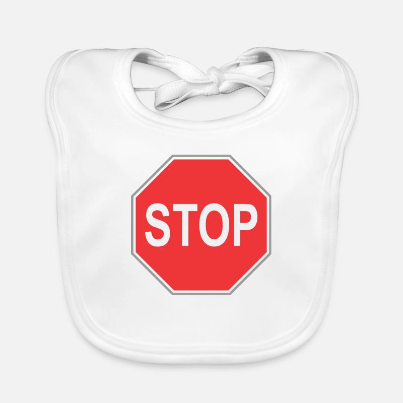 Panneau stop Bavoir bio Bébé