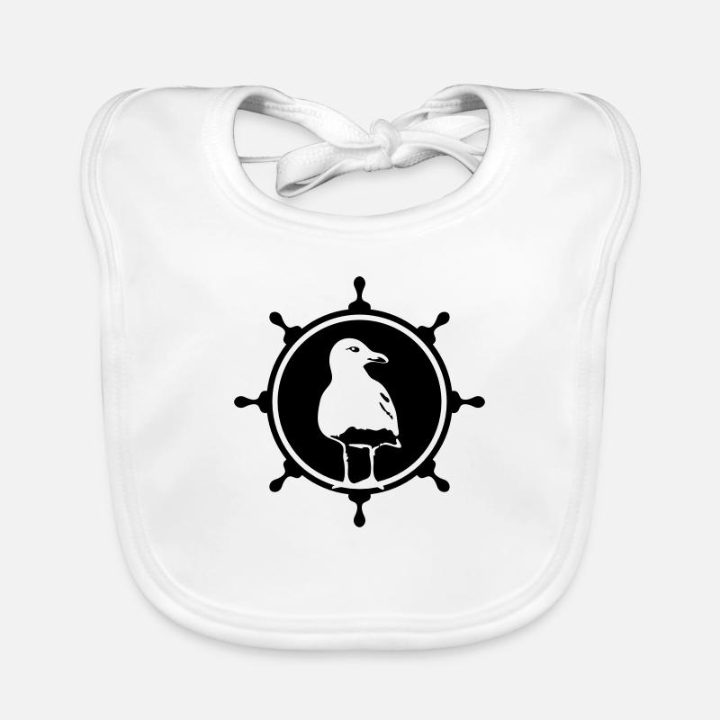 Seagull control wheel Seagull coast beach north of Organic Baby Bibs