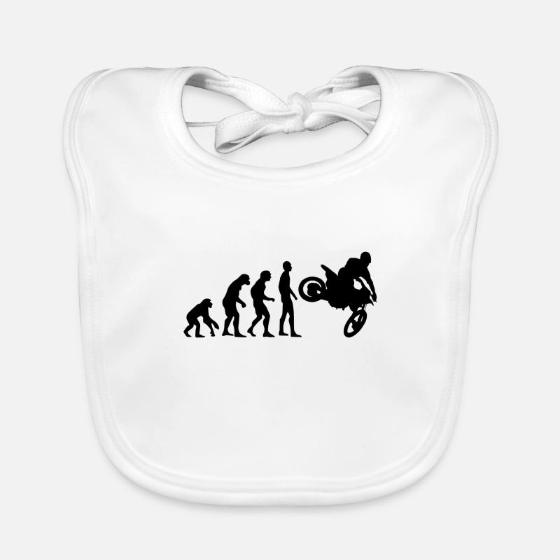 Human Evolution Motocross Baby Bio-Lätzchen