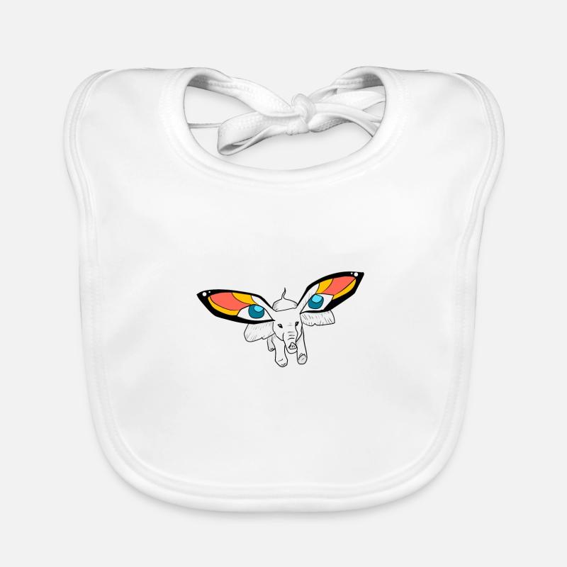 Butterfly Elefant Baby Bio-Lätzchen