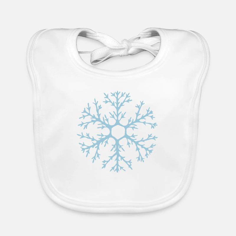 Natural snowflake with many ramifications Organic Baby Bibs