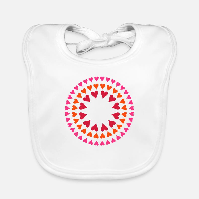 Heart - Mandala Organic Baby Bibs