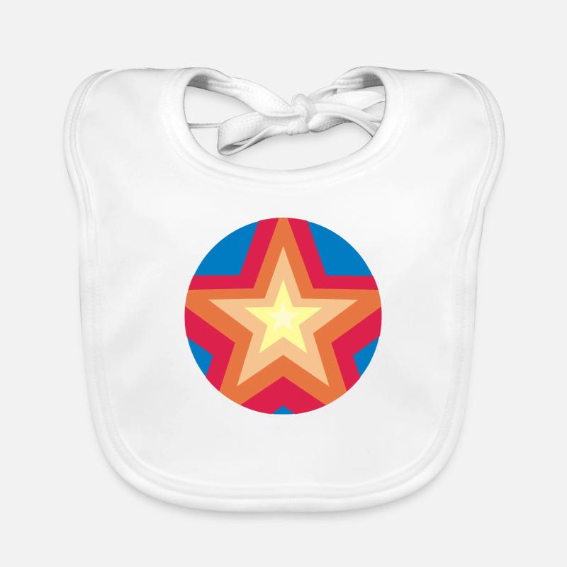 star red Organic Baby Bibs