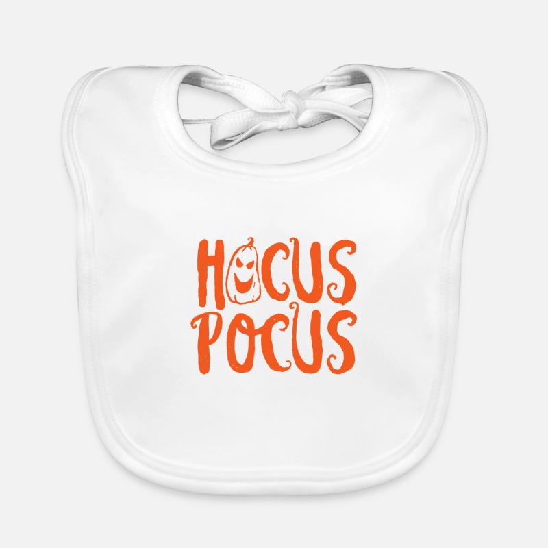 Halloween Hocus Pocus. Pumpkin. Autumn. Hexen.Witch Organic Baby Bibs