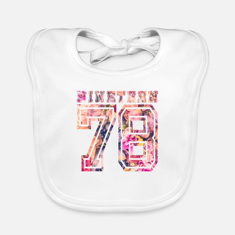 NINETEEN 1978 B - Baby Bio-Lätzchen - Weiß
