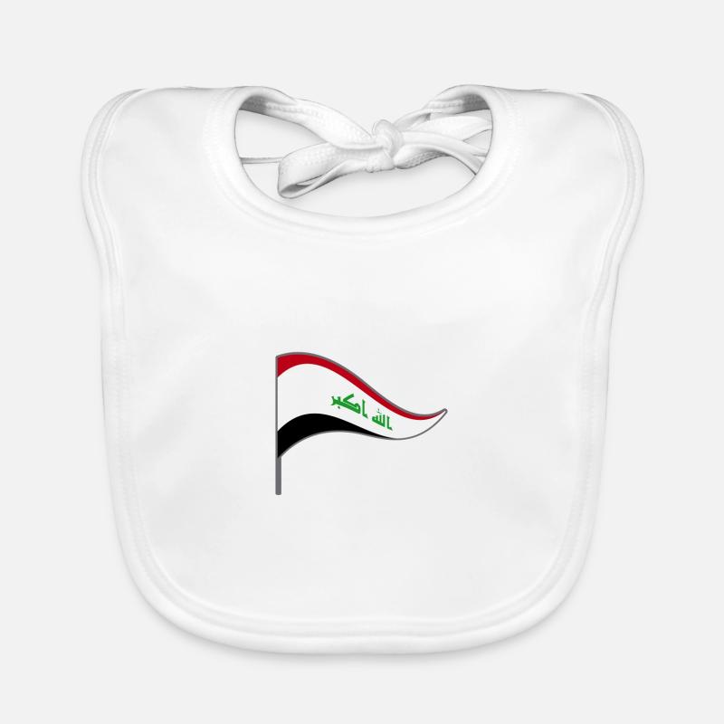Irak Bagdad bannière couleurs drapeau drapeau du pays Bavoir bio Bébé