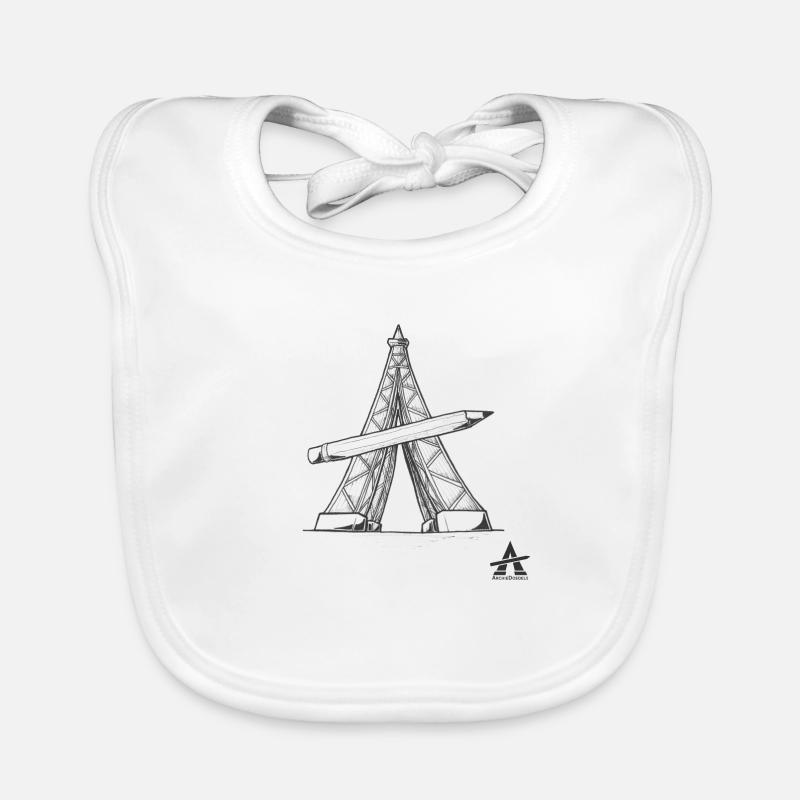 Tour Eiffel Crayon Bavoir bio Bébé