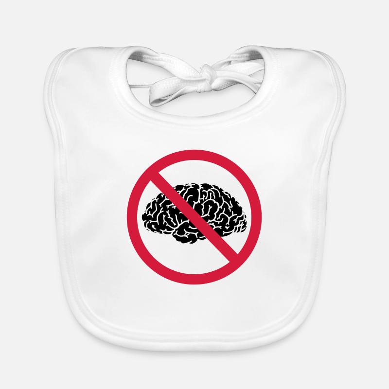 no brains allowed Organic Baby Bibs