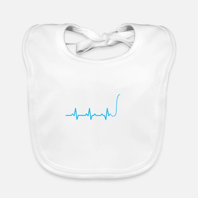 rap rythme cardiaque cadeau micro rythme cardiaque MC - Bavoir bio Bébé - blanc