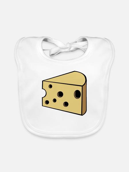 fromage - Bavoir bio Bébé - blanc - Devant
