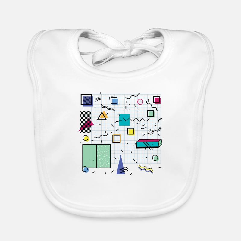 Eldram's Eighties Abstract 01 Baby Bio-Lätzchen