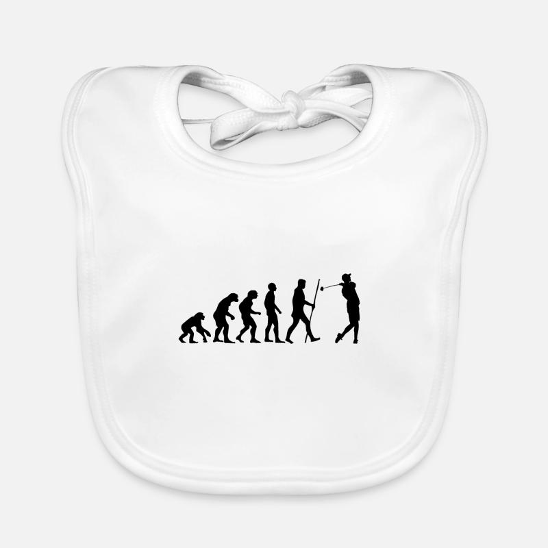 Evolution Golf comme un cadeau - Bavoir bio Bébé - blanc