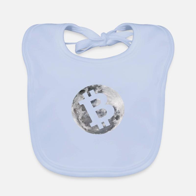 Bitcoin to the moon / Kryptowährung / Geschenkidee Baby Bio-Lätzchen