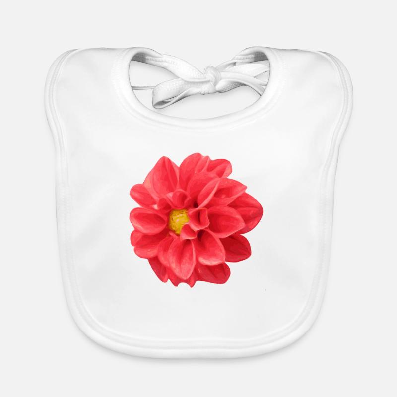 fleur - Bavoir bio Bébé - blanc