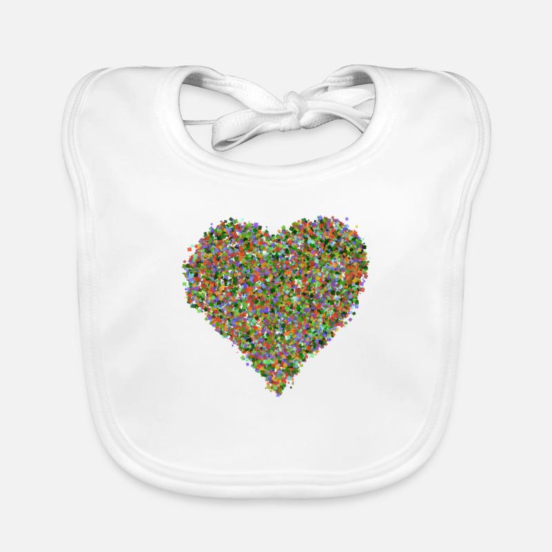 Konfetti-Herz Baby Bio-Lätzchen