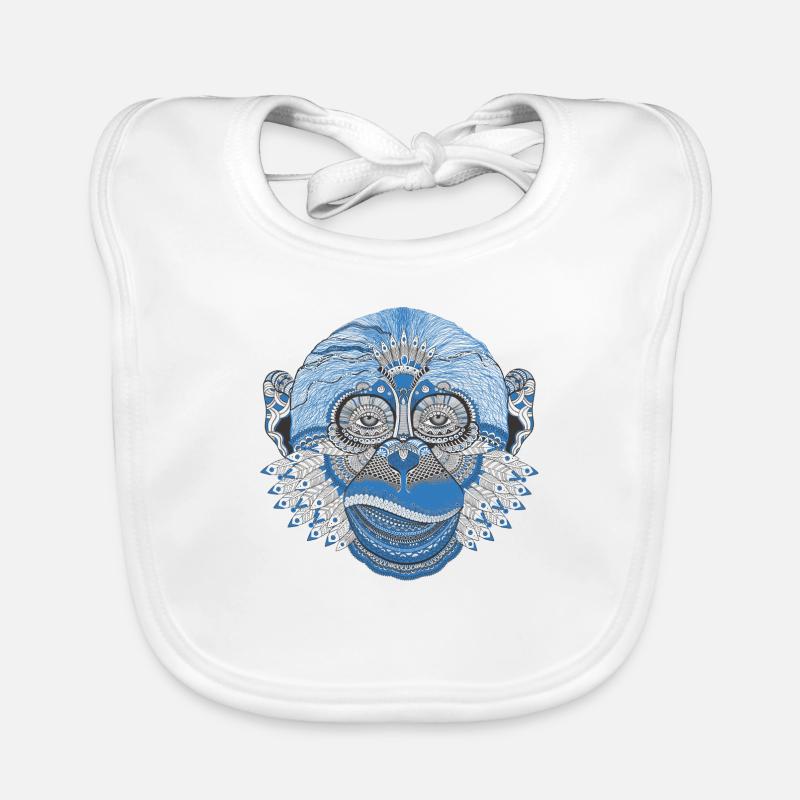 Abstract monkey Gift Gift idea Organic Baby Bibs