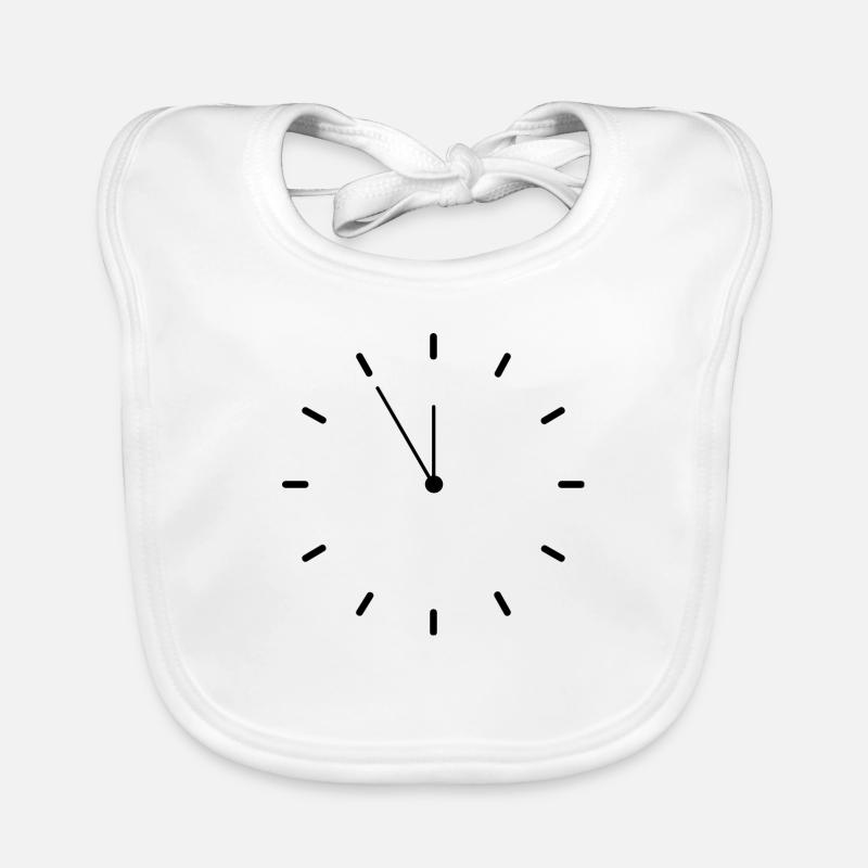 clock time clock time hourglass hourglass64 Organic Baby Bibs