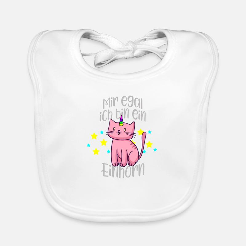 Mir egal ich bin ein Einhorn. Süße Geschenkidee Baby Bio-Lätzchen
