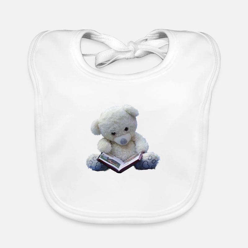 Teddy - Baby Bio-Lätzchen - Weiß