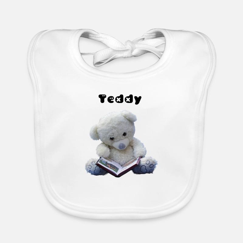 Teddy - Baby Bio-Lätzchen - Weiß