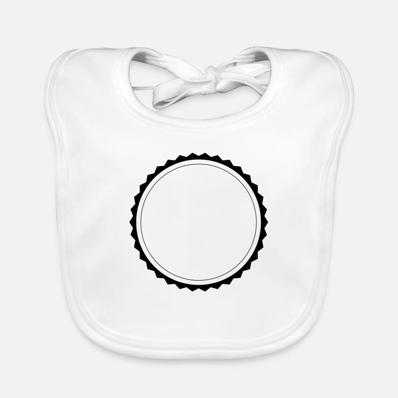 BLASONS ROND 1 TSC - Bavoir bio Bébé - blanc