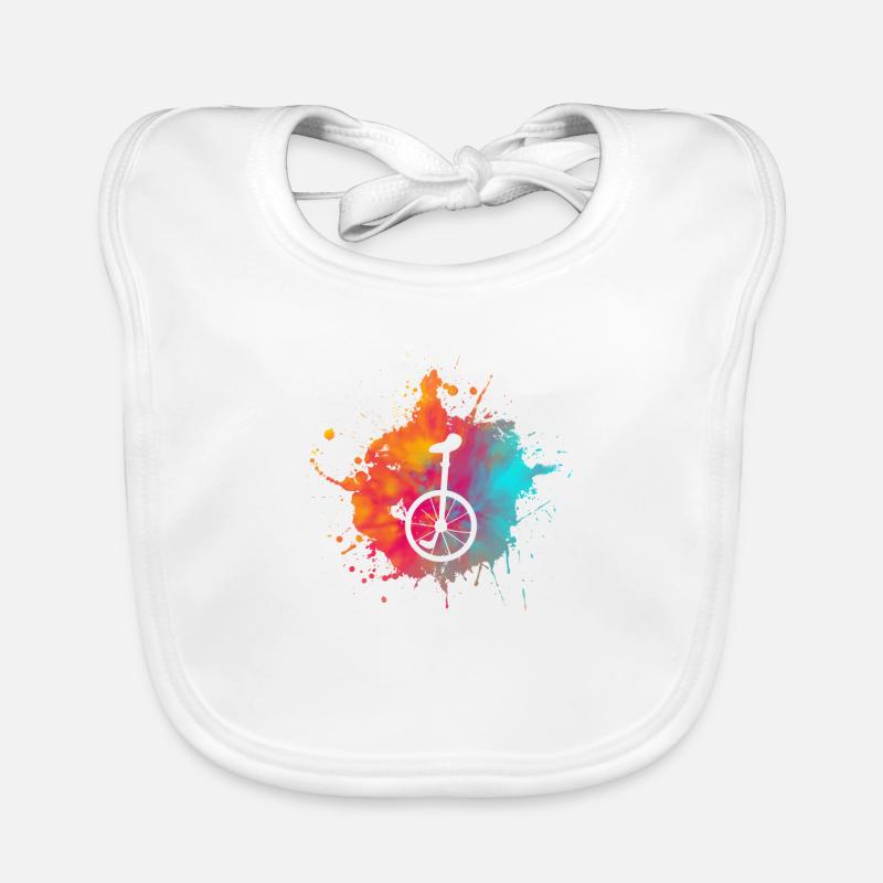 Farbklecks Einrad Einrad-fahren Geschenk Radsport Baby Bio-Lätzchen