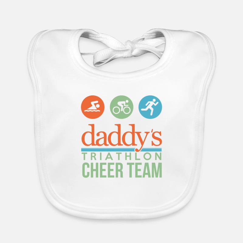 Triathlon Cheer Team - Baby Bio-Lätzchen - Weiß