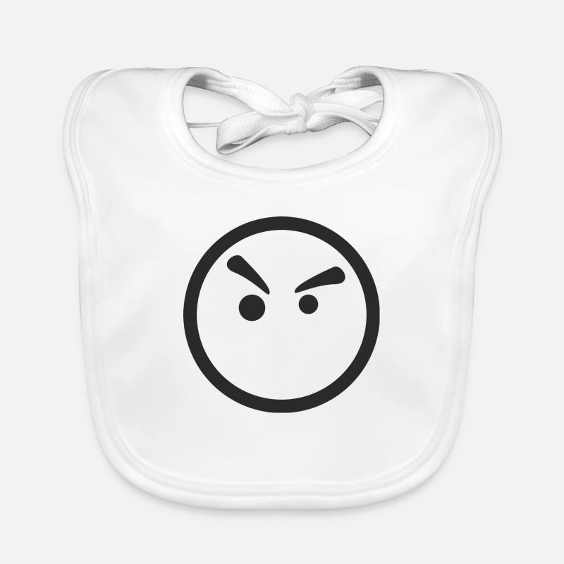 Smiley angry Organic Baby Bibs