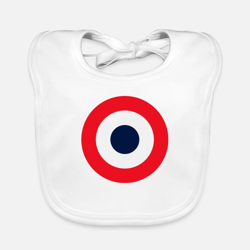 cocarde tricolore française - Bavoir bio Bébé - blanc