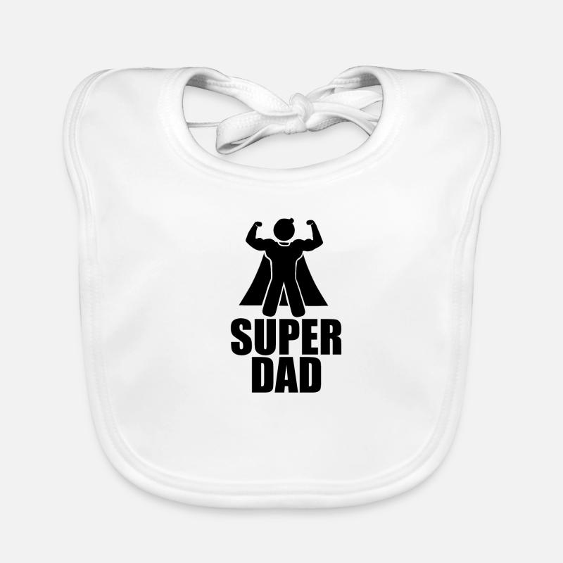 "SUPER DAD" Tshirt - gift idea Organic Baby Bibs