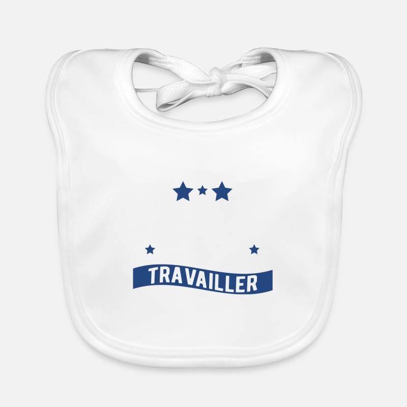 Né pour le ping pong cadeau - Bavoir bio Bébé - blanc